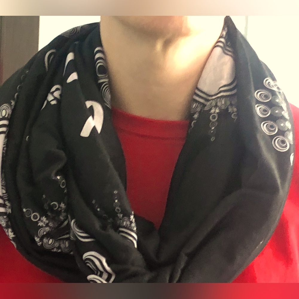 Black Desigual wrap around scarf
